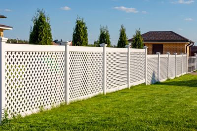 Privacy Fence with Louvered Design